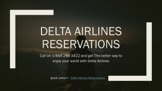 Delta Airlines Reservations