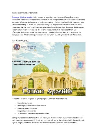 BEST OMAN APOSTILLE