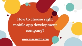 How to choose right mobile app development company?