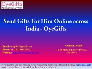 Send Gifts For Him Online across India - OyeGifts