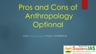 Pros and Cons of Anthropology Optional