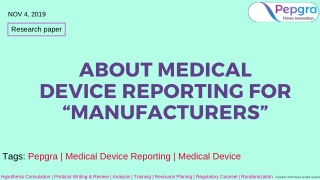 Medical Device Reporting For Manufacturers