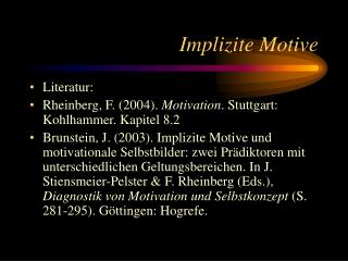 Implizite Motive
