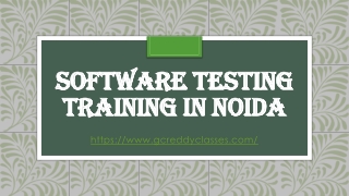 Software testing training in Noida