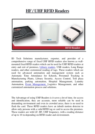 RFID Readers India | Wall Mounted Fixed UHF RFID Reader Manufacturer