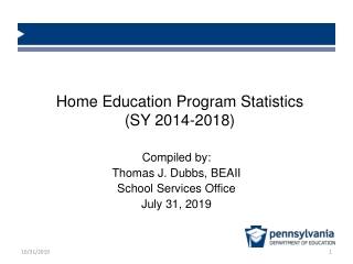 Home Education Program Statistics (SY 2014-2018)