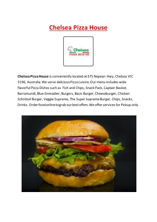 5% Off - Chelsea Pizza House - Pizza Restaurant Chelsea, Vic