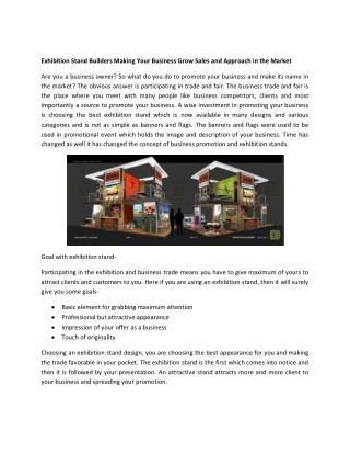 Exhibition Stand Designer, Exhibition Designers