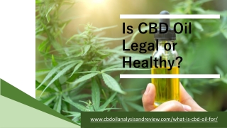 Is CBD Oil Legal or Healthy