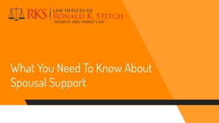 What You Need To Know About Spousal Support?