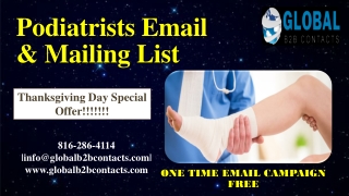 Podiatrists Email & Mailing List