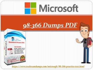 RealExamDumps.com Microsoft 98-366 Exam Real Dumps - PDF Questions