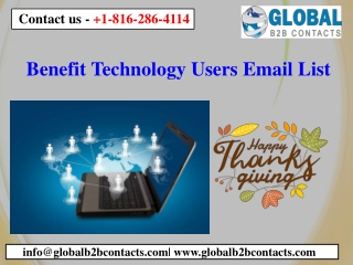 Benefit Technology Users Email List