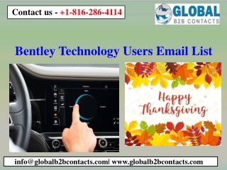 Bentley Technology Users Email List