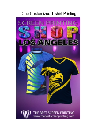 One Customized T-shirt Printing