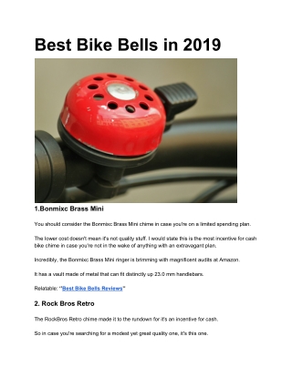 Best Bike Bells in 2019