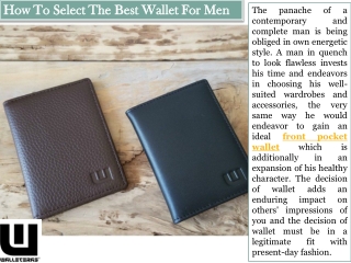 How To Select The Best Wallet For Men