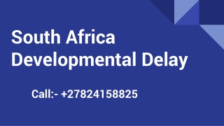 South Africa Developmental Delay