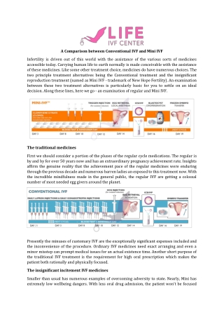 A Comparison between Conventional IVF and Mini IVF