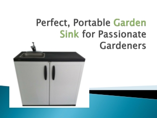 Garden Sink- The Perfect Portable Sink