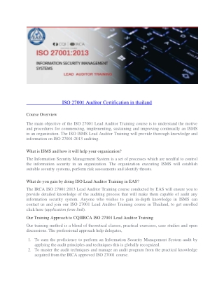 ISO 27001 Training in Vietnam