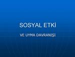 SOSYAL ETKI