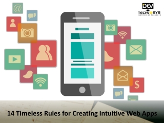 14 Timeless Rules for Creating Intuitive Web Apps