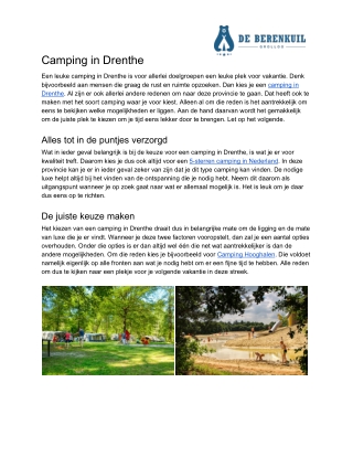 Camping Drenthe