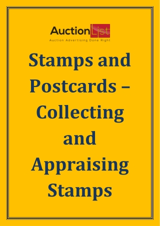 Stamps and Postcards – Collecting and Appraising Stamps