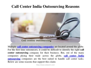 Call Center India Outsourcing