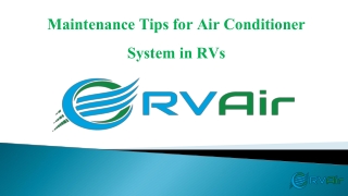 Maintenance Tips for Air Conditioner System in RVs
