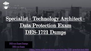 EMC 2019 EMC DES-1721 dumps pdf - RealExamDumps.com