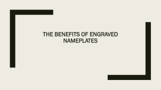 The Benefits Of Engraved Nameplates