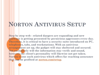 NORTON ANTIVIRUS PRODUCT DOWNLOAD ACTIVATION