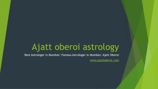 Ajatt Oberoi’s Astrology of Financial Forecast