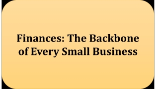 Finances: The Backbone of Every Small Business