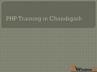 Php Training in Chandigarh