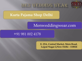 Sherwani Shops in Lajpat Nagar