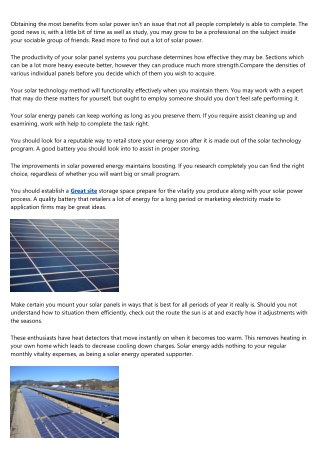 A Few Ideas To Gain Access To Solar Energy