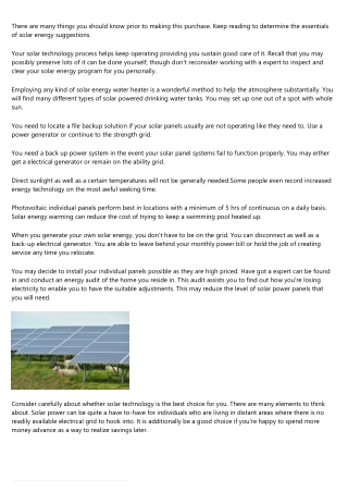 Solar Powered Energy Suggest That Everyone Should Know