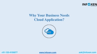 Why Your Business Needs Cloud Application?