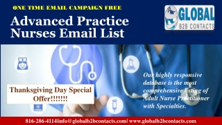 Advanced Practice Nurses Email List