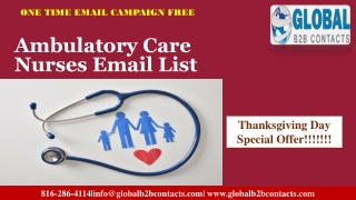 Ambulatory Care Nurses Email List