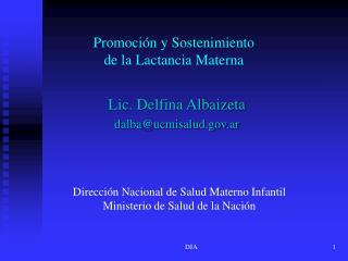 Promoción y Sostenimiento de la Lactancia Materna