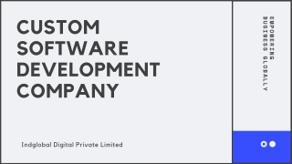 Custom Software Development Company in India
