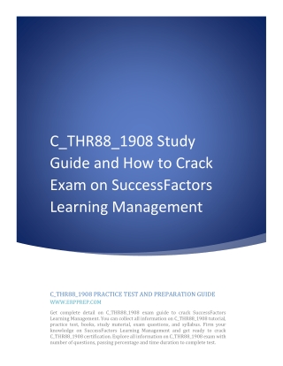 C_THR88_1908 Study Guide and How to Crack Exam on SuccessFactors Learning Management