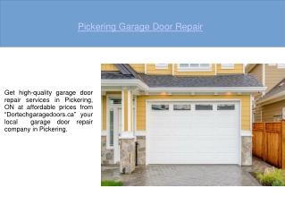 Pickering Garage Door Repair