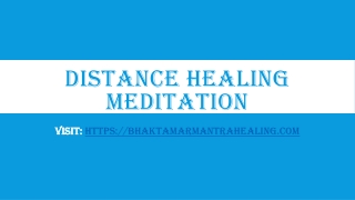 Distance healing meditation