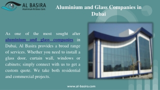 Great Aluminium windows and Glass folding doors– Al Basira