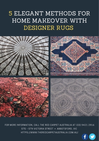 5 Elegant Methods for Home Makeover with Designer Rugs